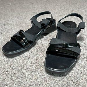 Munro American Patent Leather Strappy Sandals